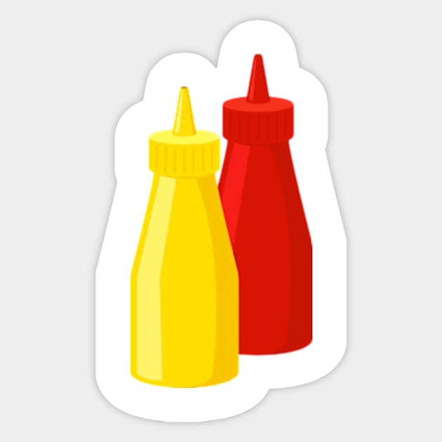 Mustard and ketchup Sticker by positive_negativeart